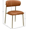 thumbnail image 3 of Meridian Furniture Lupita Cognac Vegan Leather Dining Chair (Set of 2), 3 of 8