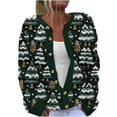 thumbnail image 2 of Jsaierl Christmas Cardigan for Women Warm Open Front Comfy Knit Ugly Sweaters Fashion Outfits Long Sleeves Sweater Jacket, 2 of 3
