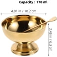 thumbnail image 2 of Vaso de Postre con Pedestal de Acero Inoxidable Dorado, Copa para Helado, Frutas, Ensaladas y Aperitivos, Tazón Decorativo para Presentación de Mesa Elegante, 2 of 4