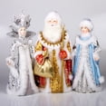 thumbnail image 6 of STP Goods Snow Maiden in Blue Fur Coat Collectible Doll 11” (28 cm) Snow Maiden Christmas Figurine Holiday Décor Xmas Standing Decoration Xmas Figure Doll Decoration, Blue White Silver, 6 of 7