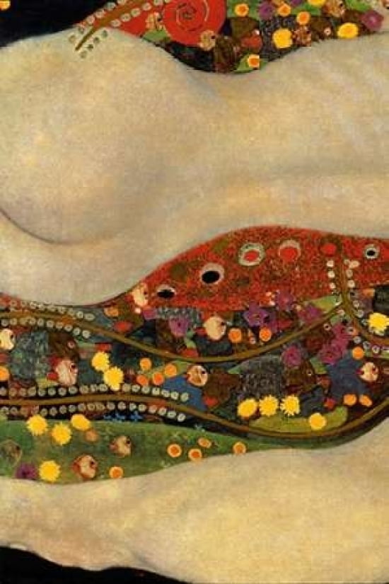 Sea Serpents V left Poster Print by Gustav Klimt (24 x