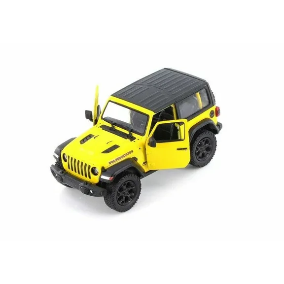 5" Kinsmart Jeep Wrangler Rubicon Hard Top Diecast Model Toy Car 1:34 Yellow