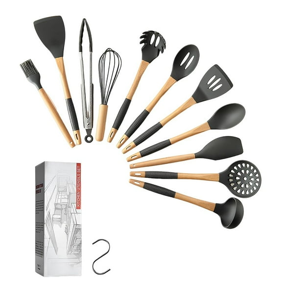 Kitchen Utensils Set 11Pcs Silicone Non-stick Cooking Utensils Set with