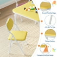 thumbnail image 6 of COZONY 5-Piece Kids Folding Table & Chairs Set, Toddler Activity Table w/Chairs for Classroom, Daycare, Home, Color, 6 of 8