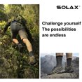 thumbnail image 3 of SOLAX Men's 72% Merino Wool Hiking Socks Outdoor Trail Trekking Cushioned Breathable Crew Socks 3 Pairs (LG Grey144), 3 of 6