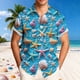 thumbnail image 1 of Ceisia Men's Relaxed Fit 3D Colorful Marine Life Print Hawaiian Shirt Short Sleeve Summer Beach Casual Button Down Shirt (S-5XL) Gifts, 1 of 6