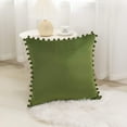 thumbnail image 2 of Velvet Soft Solid Decorative Square Throw Pillow Covers Set20 x 20 Inch Sage/Green, 2 of 2