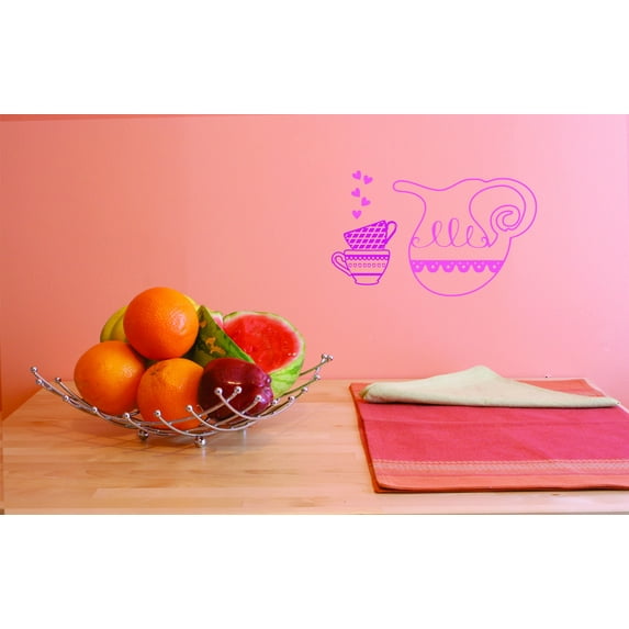 Living Room Art Kettle And Two Tea Cups 20 X 40 Inches