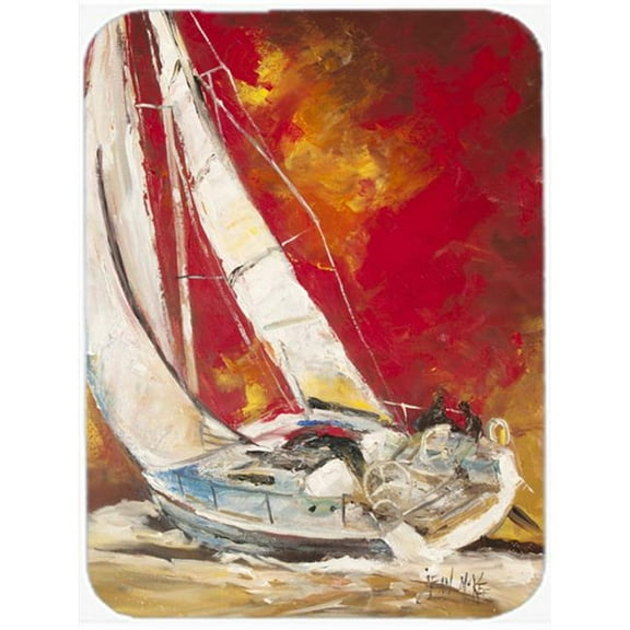 Carolines Treasures  Red Sailboat Mouse Pad - 9.5 L x 0.25 W x 8 H in.
