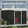 thumbnail image 4 of Outsunny Remise de Jardin 9 Pieds X 4 Pieds en Acier Galvanisé pour Outils, Gris, 4 of 10