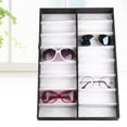 thumbnail image 4 of Estuche de Almacenamiento para Gafas de Sol Jadeshay 16 Rejillas Vitrina Color Negro y Blanco, 4 of 8