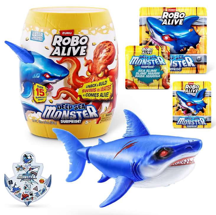 Robo Alive Deep Sea Monster SHARK & OCTOPUS 2-Pack Set