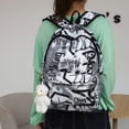 thumbnail image 4 of Mochila para estudiantes de secundaria, mochila personalizada con letras de graffiti, mochila de gran capacidad para parejas, bolso de viaje a la moda, 4 of 5