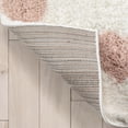 thumbnail image 5 of Well Woven Haven Hearts Modern Geometric Pink Shag Plush Pile 5'3" x 7'3" Area Rug, 5 of 7