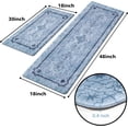 thumbnail image 3 of Boho Kitchen Rugs Set 2 Piece, Farmhouse Kitchen Rugs and Mats Non Skid Washable, Waterproof PVC Kitchen Mats for Floor, Anti Fatigue Floor Comfort Mats, 18'''' x 48'''' + 18'''' x 30'''', Blue, 3 of 6