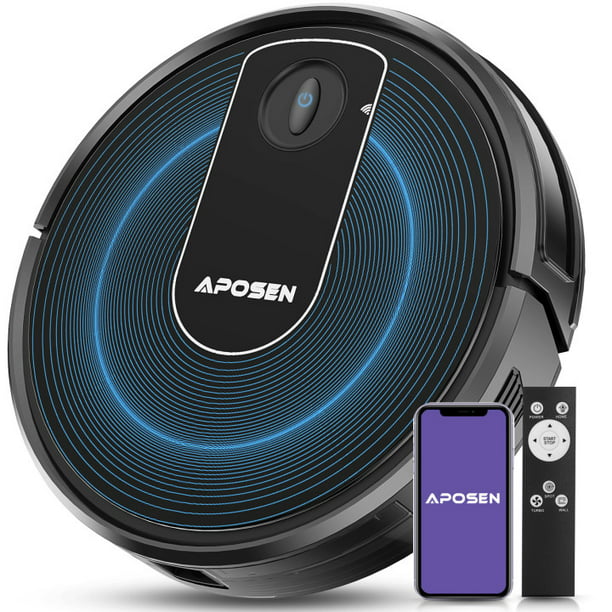 APOSEN Robot Vacuum, 1800Pa Powerful WiFi/App/Alexa Connectivity, 120min Runtime, Super-Thin, Self-Charging Robotic Vacuum Cleaner, Cleans Pet Hard Floor & Carpet - A720 - Walmart.com