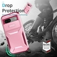 thumbnail image 2 of Allyechgroup Google Pixel 8a Case, Sliding Camera Lens Protective Heavy Duty Shockproof Anti-Scratch Bumper Protective Phone Case for Google Pixel 8a, Pink, 2 of 7