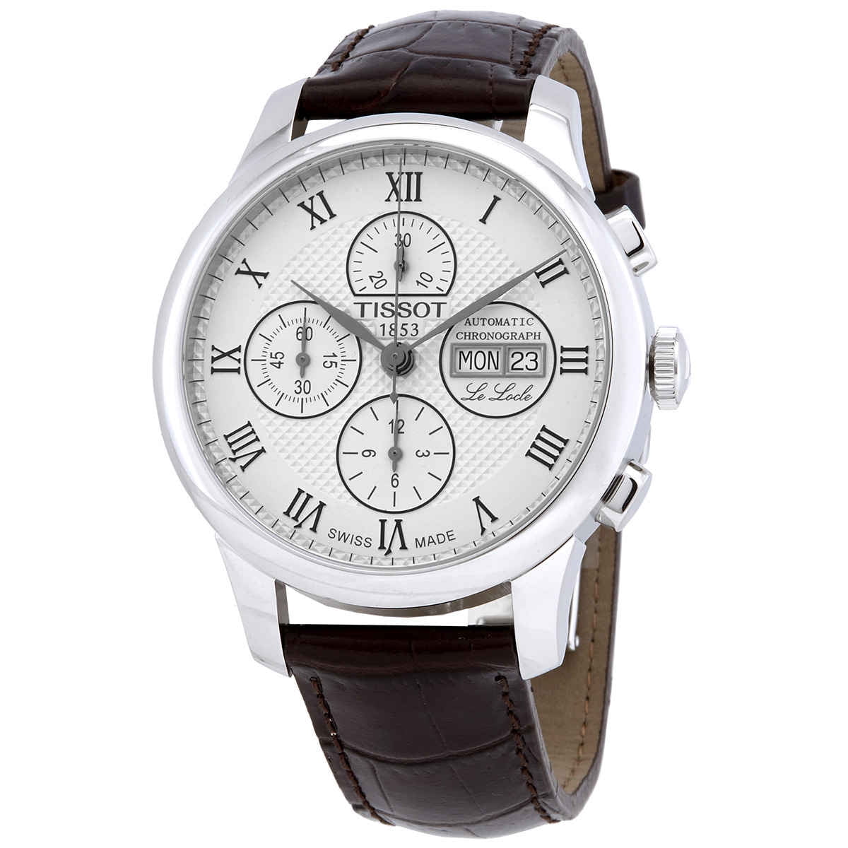Tissot - Tissot Le Locle Valjoux Chronograph Automatic Silver Dial Men