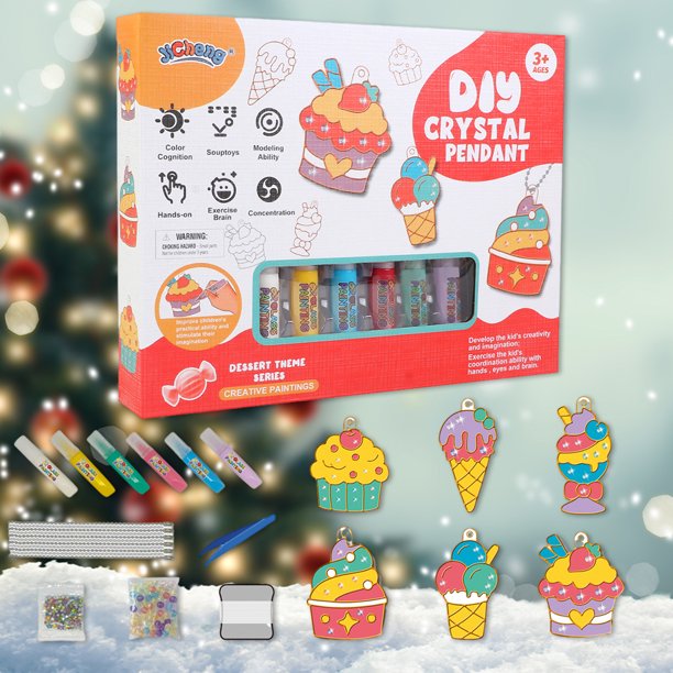 Juego de manualidades y artes de pintura de cristal para niños de 3 años en adelante