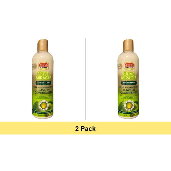 African Pride Olive Miracle Leave-in Conditioner, 12 Oz - 2 Pack
