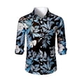 thumbnail image 3 of Hawaiian Mens Shirt Summer Sunset Print Long Sleeve Button Down Shirts Tropical Holiday Beach Shirts, 3 of 4