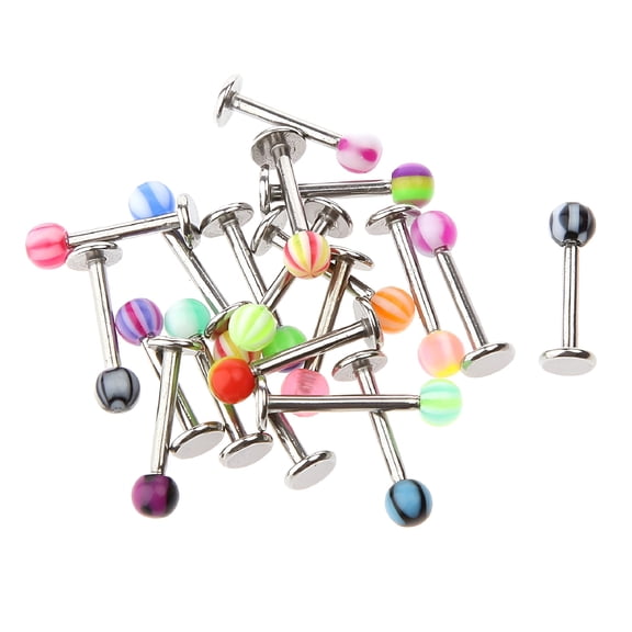 DESIGNICE Stainless Steel Lip Studs Rings Bars Labret Jewelry