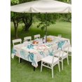 thumbnail image 4 of Outdoor Tablecloths with Umbrella Hole & Zipper, Teal Red Coastal 54x80 Inch Tablecloth Rectangle, Retro Beach Nautical Sea Turtle Coral Waterproof Table Cloth, Patio/Pool/Picnic Table Covers, 4 of 8