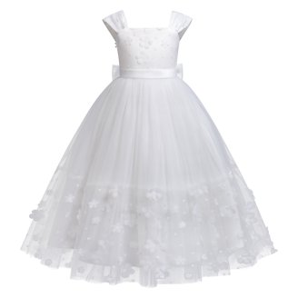 open lace back dress Amazon.com: comunion 1st holy Catholic LDS Baptism White Girls First Communion  Dress Size 6 Vestidos de Primera comunión niña: Clothing, Shoes & Jewelry main image 0