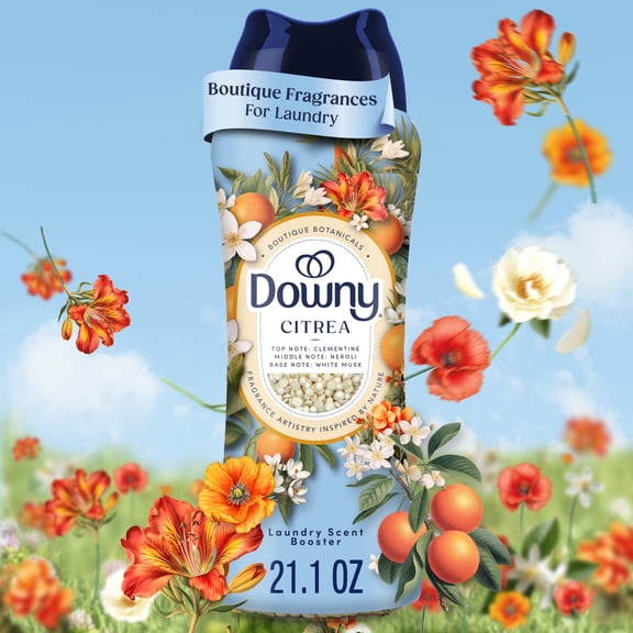 Downy Boutique Botanicals In-Wash Scent Booster Laundry Beads, Citrea Scent, 21.1 oz