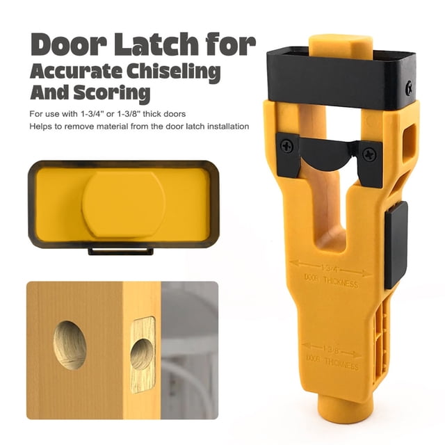 Mortise Slot Tool, Door Latch Installer With Adjustable Blade, for Lock Installation, Yellow