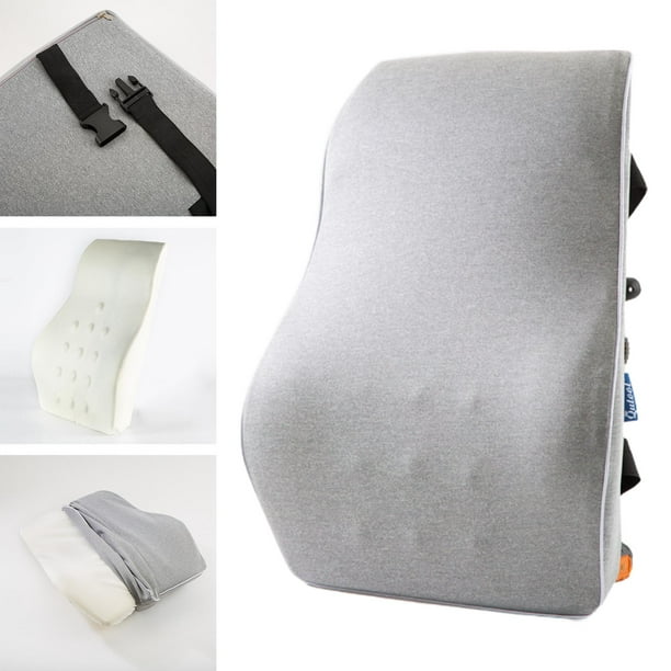Almohadas lumbares Mejorar la posturalele Respaldo la de la espalda Cojin trasero y transpirable para sillas de ruedas Hogar Estudi Gris BLESIY Almohada de soporte lumbar Bodega Aurrera en linea