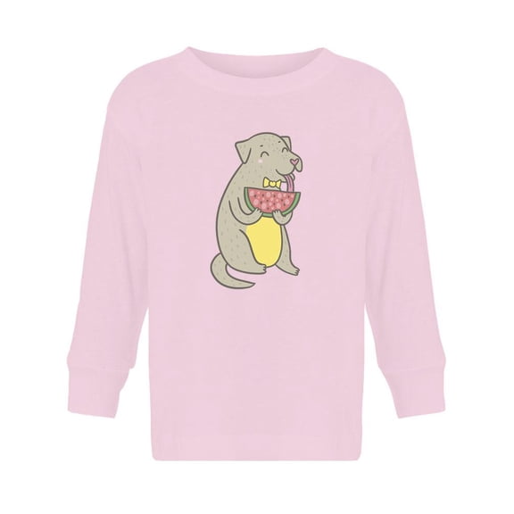 Dog Eating Waterme Long Sleeve Toddler -Image by Shutterstock,  4 Toddler
