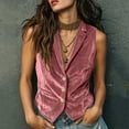thumbnail image 6 of YanHoo Womens Velvet Vest Vintage Sleeveless V-Neck Button Down Waistcoat Casual Going Out Party Outfits, 6 of 6