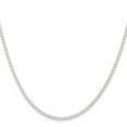 thumbnail image 3 of Auriga 925 Sterling Silver 2.3 mm Beveled Curb Chain Necklace for Women 16", 3 of 6