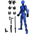 thumbnail image 1 of Robot Action Figure, 3D Printed with Full Articulation Blue, 1 of 5
