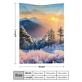 thumbnail image 3 of Shiartex Mountain Trees Sun Fuzzy Flannel Blanket for All Seasons 50x60in, 3 of 7