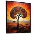 thumbnail image 2 of Designart "Cubist Tree Landscape in Africa IV" Floral Framed Wall Art - Global Brown Tree African Entryway Framed Wall Art, 2 of 6