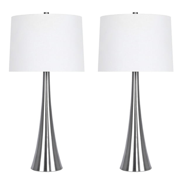 Brushed Nickel Metal Table Lamp, Grandview Lighting Table Lamps