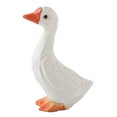 thumbnail image 2 of Adornos de pato blanco, figura de pato realista de yeso, decoración para accesorios de tiro en el hogar, 2 of 5