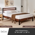 thumbnail image 5 of DeCoro Tilbury King Metal Platform Bed Frame with Headboard | Durable Steel Frame & Wood Slat for Long-Lasting Comfort | Sturdy Mattress Foundation | No Box Spring, Easy Assembly, Space Saving, 5 of 8