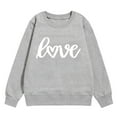 thumbnail image 4 of Girl Sweatshirts Valentine Sweatshirt Long Sleeve Casual Love Letter Print Sweatshirt Crewneck Pullover Sweatshirt for Girls 8-9 Years, 4 of 4