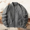 thumbnail image 2 of Men's Flight Jacket Textured Athletic Casual Coat Lightweight Comfortable Outerwear for Everyday Wear, 2 of 2