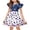 Navy, variant on Patriotic Girls Dresses Size 10-12 Flutter Sleeve 4th of July American Flag Stars Summer A Line Crew Neck Beach Party Independence Day Dresses Light Blue 3-4 Years