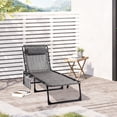 thumbnail image 2 of Outsunny Chaise Longue Pliante, Chaise de Bronzage Inclinable avec Dossier Réglable, 2 of 10