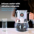 thumbnail image 4 of Borosilicate Glass Alkaline Water Pitcher of Life with Stainless Steel Fruit Infuser Glass Water Filter Pitcher with Lid Clearly Filtered Water Pitcher Increases pH NSF/ANSI 42 & 61 Certified Filters, 4 of 7