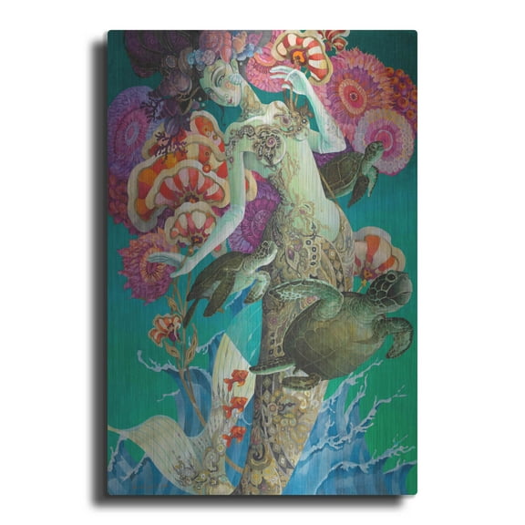 Luxe Metal Art 'Rise Up' by David Galchutt, Metal Wall Art, 24"x36"