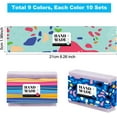 thumbnail image 6 of 90pcs Graffiti Wrap Tape 9 Style Vibrant Color Paper Labels Crafts Wrapper Sleeves Covers Vertical Tags, 6 of 7