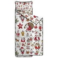 thumbnail image 2 of White Christmas Santa and Character Pattern Toddler Nap Mats for Kids Preschool,60"x20" Sleeping Mat Bag or Kids,Toddler Sleeping Bag,Toddler Nap Mat or Daycare, 2 of 6