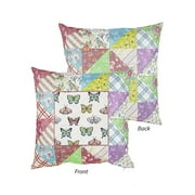 Evergreen Butterfly Fields Outdoor Pillow Cover- 18 x 18 Inches Indoor Outdoor Home Decor