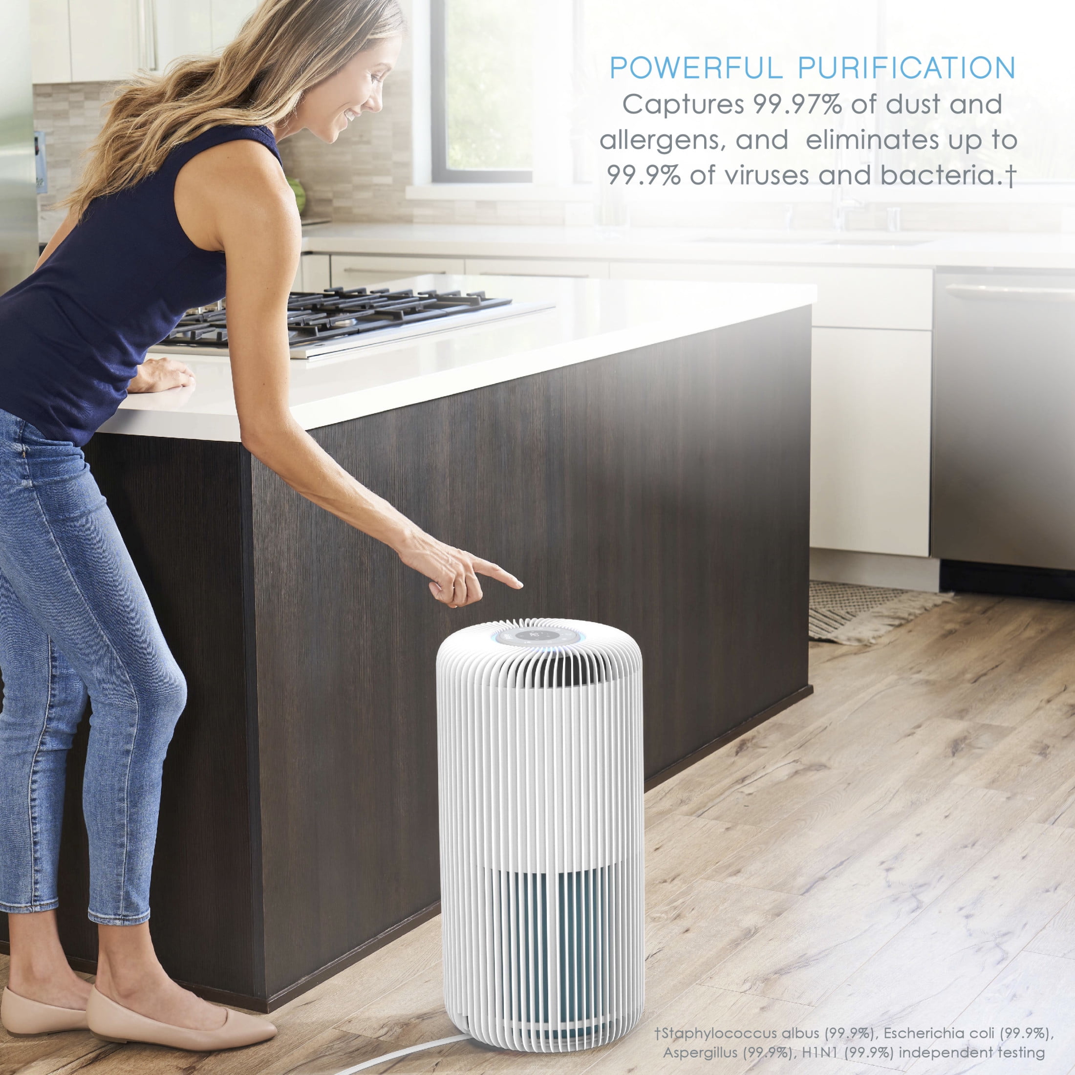 Pure Enrichment Smart 5-in-1 True HEPA Air Purifier with UV-C Light and App Control